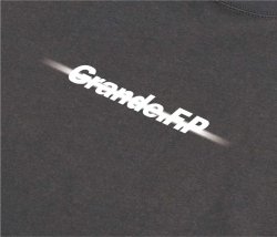 画像5: Grande.F.Pブラッシングロゴ.ルーズフィット長袖Tシャツ　ダークチャコールグレーｘホワイト