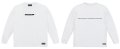 Grande.F.Pブラッシングロゴ.ルーズフィット長袖Tシャツ　ホワイトｘブラック