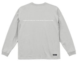 画像4: Grande.F.Pブラッシングロゴ.ルーズフィット長袖Tシャツ　フロストグレーｘホワイト