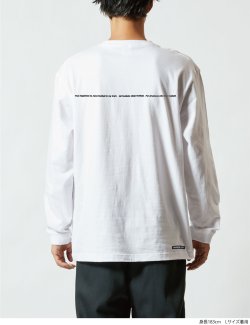 画像7: Grande.F.Pブラッシングロゴ.ルーズフィット長袖Tシャツ　フロストグレーｘホワイト