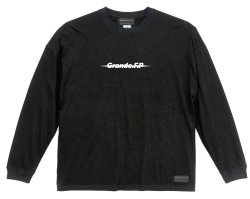 画像2: Grande.F.Pブラッシングロゴ.ルーズフィット長袖Tシャツ　ブラックｘホワイト