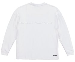 画像4: Grande.F.Pブラッシングロゴ.ルーズフィット長袖Tシャツ　ホワイトｘブラック