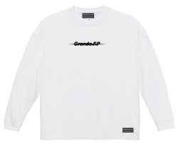 画像2: Grande.F.Pブラッシングロゴ.ルーズフィット長袖Tシャツ　ホワイトｘブラック