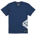 【先行予約販売：お届け日指定不可.2025年6月中旬〜6月下旬発売〜お届け商品】 【ジュニア〜BIGサイズ対応商品】ゆってぃチャンネルｘGRANDE.F.P.コラボ.アンダーアームロゴ.半袖T　インディゴブルー