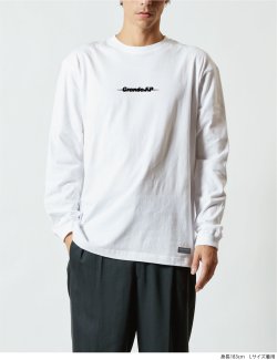 画像6: Grande.F.Pブラッシングロゴ.ルーズフィット長袖Tシャツ　フロストグレーｘホワイト