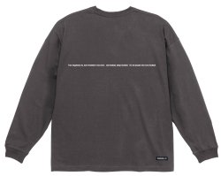 画像4: Grande.F.Pブラッシングロゴ.ルーズフィット長袖Tシャツ　ダークチャコールグレーｘホワイト