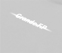 画像5: Grande.F.Pブラッシングロゴ.ルーズフィット長袖Tシャツ　フロストグレーｘホワイト