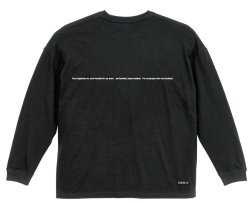 画像4: Grande.F.Pブラッシングロゴ.ルーズフィット長袖Tシャツ　ブラックｘホワイト