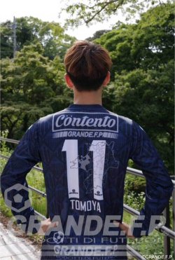 画像6: 【完全予約販売】【ジュニア〜BIGサイズ対応商品】 見木友哉xGRANDE.F.Pコラボ.TOMOYA・NO.11.昇華転写サポートプラシャツ.半袖 ネイビー