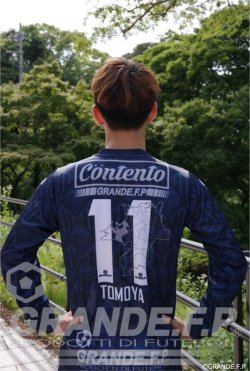 画像6: 【完全予約販売】【ジュニア〜BIGサイズ対応商品】 見木友哉ｘGRANDE.F.Pコラボ.TOMOYA・NO.11.昇華転写サポートプラシャツ.長袖　ネイビー