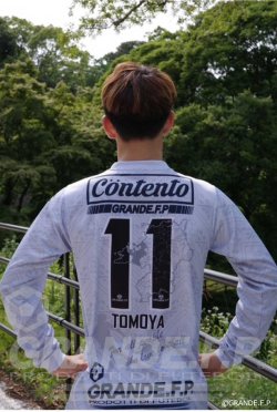 画像6: 【完全予約販売】【ジュニア〜BIGサイズ対応商品】 見木友哉ｘGRANDE.F.Pコラボ.TOMOYA・NO.11.昇華転写サポートプラシャツ.長袖　ライトグレー