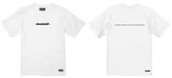 画像1: 【BIGサイズ対応商品】Grande.F.Pブラッシングロゴ.プレミアムコットン半袖Tシャツ　ホワイトｘブラック