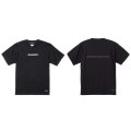 【BIGサイズ対応商品】Grande.F.Pブラッシングロゴ.プレミアムコットン半袖Tシャツ　ブラックｘホワイト
