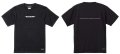 【BIGサイズ対応商品】Grande.F.Pブラッシングロゴ.プレミアムコットン半袖Tシャツ　ブラックｘホワイト