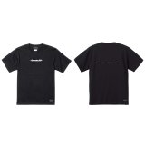 【BIGサイズ対応商品】Grande.F.Pブラッシングロゴ.プレミアムコットン半袖Tシャツ　ブラックｘホワイト