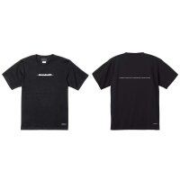 【BIGサイズ対応商品】Grande.F.Pブラッシングロゴ.プレミアムコットン半袖Tシャツ　ブラックｘホワイト