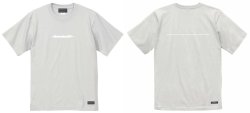画像1: 【BIGサイズ対応商品】Grande.F.Pブラッシングロゴ.プレミアムコットン半袖Tシャツ　フロストブルー（スカイグレー）ｘホワイト