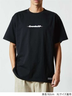 画像7: 【BIGサイズ対応商品】Grande.F.Pブラッシングロゴ.プレミアムコットン半袖Tシャツ　フロストブルー（スカイグレー）ｘホワイト