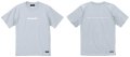 【BIGサイズ対応商品】Grande.F.Pブラッシングロゴ.プレミアムコットン半袖Tシャツ　フロストブルー（スカイグレー）ｘホワイト