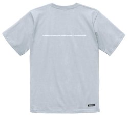 画像3: 【BIGサイズ対応商品】Grande.F.Pブラッシングロゴ.プレミアムコットン半袖Tシャツ　フロストブルー（スカイグレー）ｘホワイト