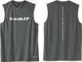 【BIGサイズ対応】Grande.F.P.ストレッチノースリーブシャツ　ダークグレーｘホワイト