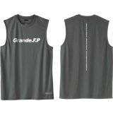 【BIGサイズ対応】Grande.F.P.ストレッチノースリーブシャツ ダークグレーxホワイト