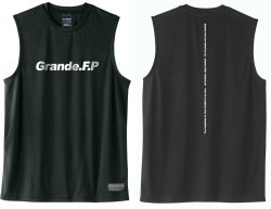 画像1: 【BIGサイズ対応】Grande.F.P.ストレッチノースリーブシャツ　ブラックｘホワイト