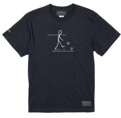 画像1: 【先行予約販売：お届け日指定不可.2025年9月上旬〜9月中旬.　お届け商品】 【ジュニア〜BIGサイズ対応商品】ｘ豊田歩コラボ.「歩棒人間くん」イラスト.サポートコットン半袖Tシャツ　ブラック