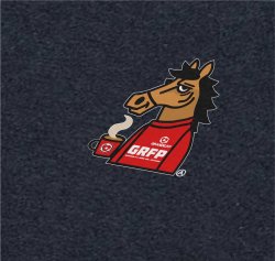 画像3: 【完全予約販売】 【ジュニア〜BIGサイズ対応商品】ｘ豊田歩コラボ.「コーヒーブレイク暴れ馬くん」サポートコットン半袖Tシャツ　ブラック