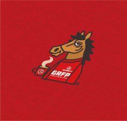 画像3: 【完全予約販売】 【ジュニア〜BIGサイズ対応商品】ｘ豊田歩コラボ.「コーヒーブレイク暴れ馬くん」サポートコットン半袖Tシャツ　レッド