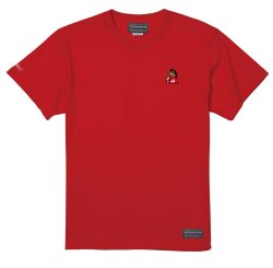 画像1: 【先行予約販売：お届け日指定不可.2025年9月上旬〜9月中旬.　お届け商品】 【ジュニア〜BIGサイズ対応商品】ｘ豊田歩コラボ.「コーヒーブレイク暴れ馬くん」サポートコットン半袖Tシャツ　レッド