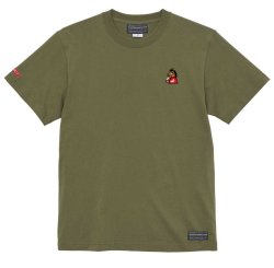 画像1: 【先行予約販売：お届け日指定不可.2025年9月上旬〜9月中旬.　お届け商品】 【ジュニア〜BIGサイズ対応商品】ｘ豊田歩コラボ.「コーヒーブレイク暴れ馬くん」サポートコットン半袖Tシャツ　オリーブ