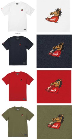 画像4: 【完全予約販売】 【ジュニア〜BIGサイズ対応商品】ｘ豊田歩コラボ.「コーヒーブレイク暴れ馬くん」サポートドライメッシュ半袖ポロシャツ　ホワイト