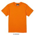 【BIGサイズ対応商品】  GRANDE.F.P.定番ハイクオリティー.ベーシックソリッド（無地）刺繍入りカラーTシャツ 　オレンジ
