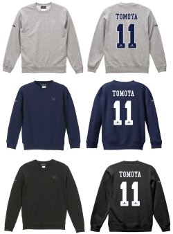 画像5: 【先行予約販売:2025年11月中旬〜下旬発売〜お届け商品 BIGサイズ対応商品】【特典:2025年11月1日.AM:11:00までにご注文に限りスペシャルプライス:¥10.800→¥10.000(税別)】TOMOYA・NO.11&Mマーク.刺繍.スウェットクルー ネイビー