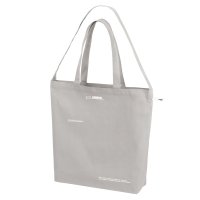 ■GRANDE.F.P スキャッタードロゴ.キャンバス2-WAYトートBAG　ライトグレー