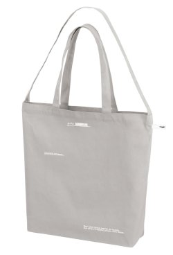 画像1: ■GRANDE.F.P スキャッタードロゴ.キャンバス2-WAYトートBAG　ライトグレー