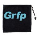 Grfp.フリースネックウォーマー　ブラックｘターコイズブルー
