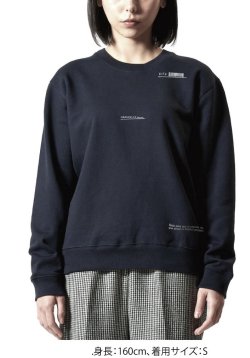 画像8: GRANDE.F.P スキャッタードロゴプリントスウェットクルー.トレーナー　ブラック