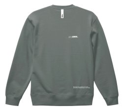 画像2: GRANDE.F.P スキャッタードロゴプリントスウェットクルー.トレーナー　ストーングリーン