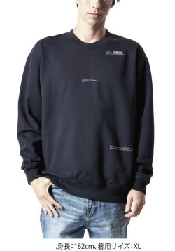 画像6: GRANDE.F.P スキャッタードロゴプリントスウェットクルー.トレーナー　ストーングリーン