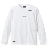■GRANDE.F.P スキャッタードロゴプリント長袖Tシャツ　ホワイト