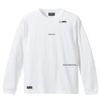 ■GRANDE.F.P スキャッタードロゴプリント長袖Tシャツ　ホワイト