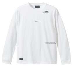 画像1: ■GRANDE.F.P スキャッタードロゴプリント長袖Tシャツ　ホワイト