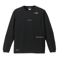 ■GRANDE.F.P スキャッタードロゴプリント長袖Tシャツ　ブラック