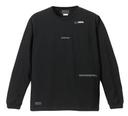 画像1: ■GRANDE.F.P スキャッタードロゴプリント長袖Tシャツ　ブラック
