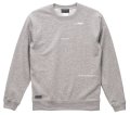 GRANDE.F.P スキャッタードロゴプリントスウェットクルー.トレーナー　ヘザーグレー