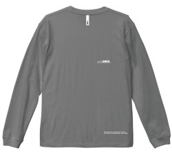 画像2: ■GRANDE.F.P スキャッタードロゴプリント長袖Tシャツ　ストーングレー