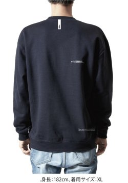 画像7: GRANDE.F.P スキャッタードロゴプリントスウェットクルー.トレーナー　ブラック