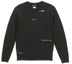 画像1: GRANDE.F.P スキャッタードロゴプリントスウェットクルー.トレーナー　ブラック